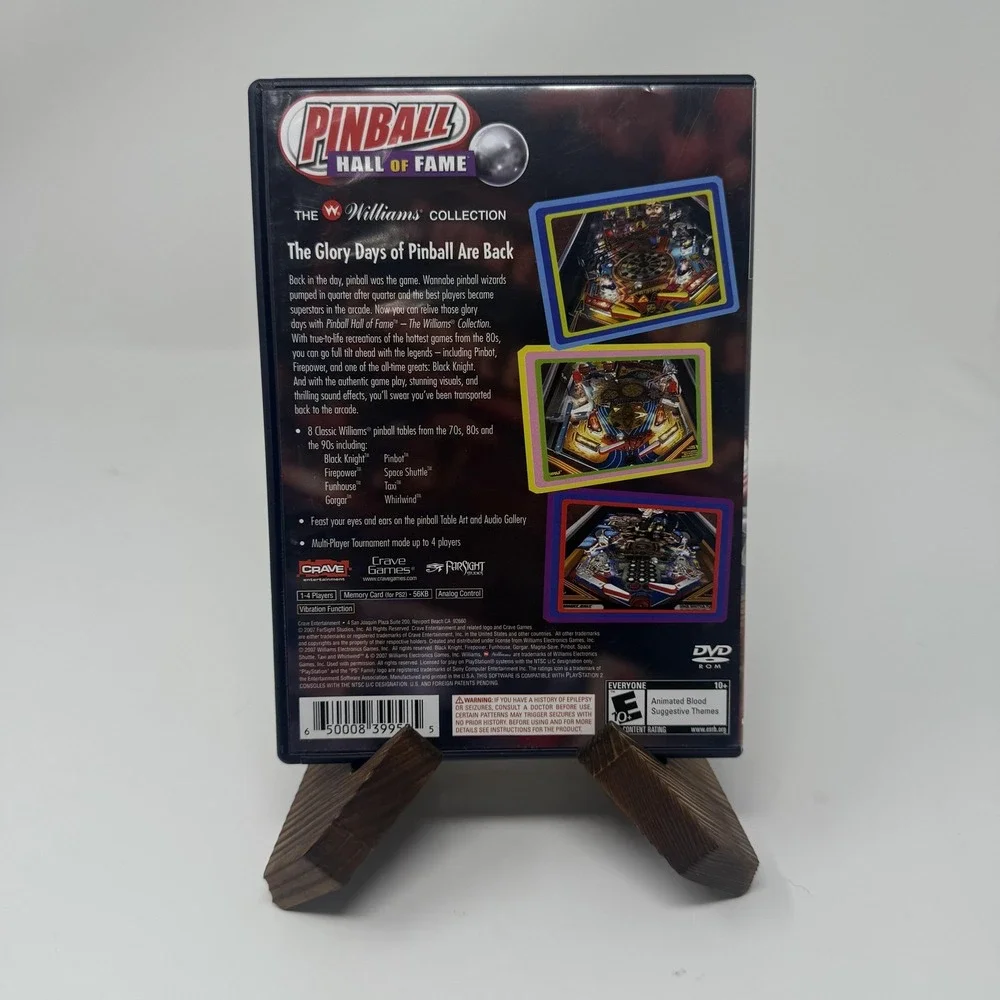 Pinball Hall Of Fame Williams Collection PlayStation 2 PS2 CIB E10+ Crave NTSC